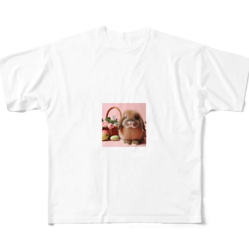 可愛いたれみみうさぎグッズ All-Over Print T-Shirt