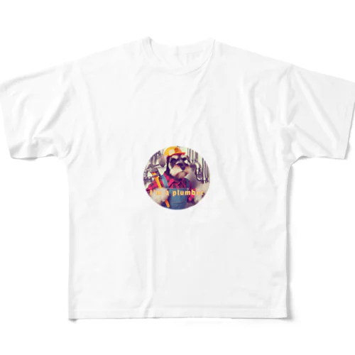 働くワンコ All-Over Print T-Shirt