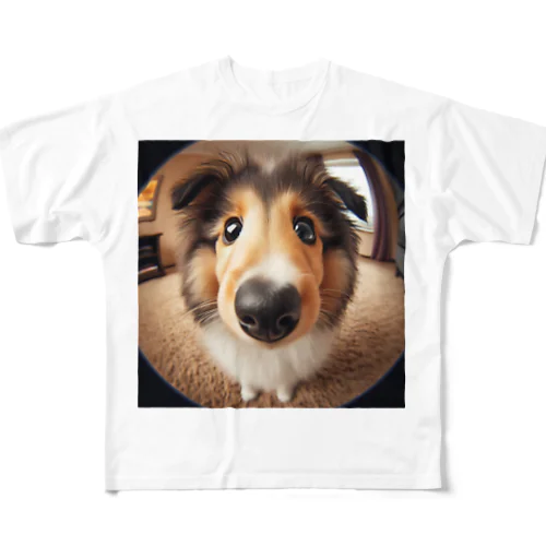 collie All-Over Print T-Shirt