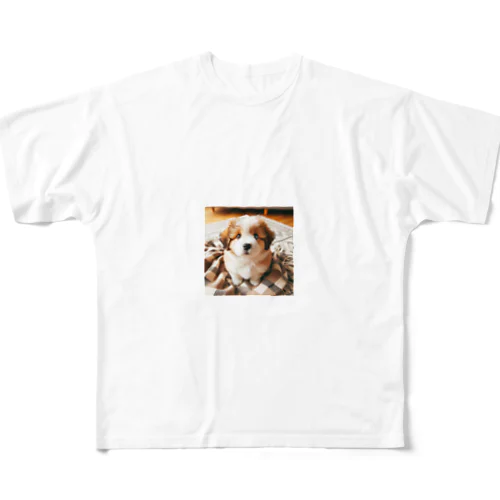 ふわふわ可愛いわんちゃん All-Over Print T-Shirt