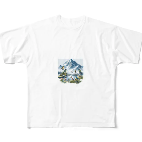 たくさんの美しい鳥たち All-Over Print T-Shirt