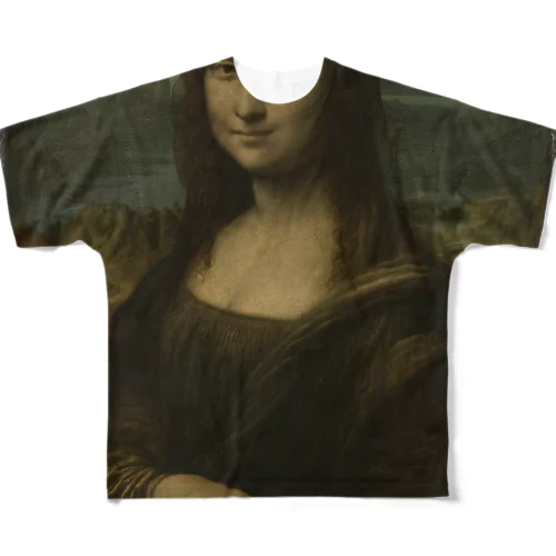 レオナルド・ダ・ヴィンチ / モナ・リザ Portrait de Mona Lisa (La Joconde) (la planche est restée inachevée à la mort de l'artiste) All-Over Print T-Shirt