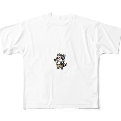 ぼうけんタヌキくん フルグラフィックTシャツ