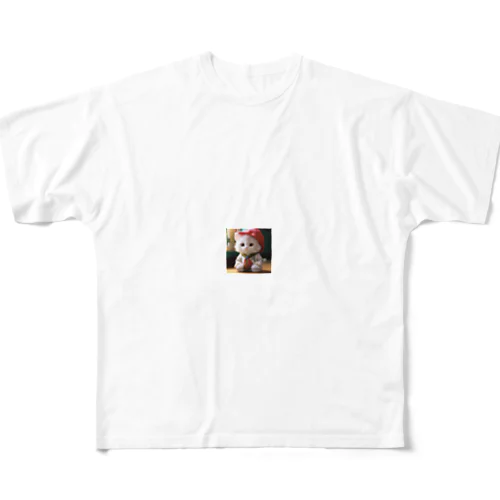 もふもふ猫ちゃん All-Over Print T-Shirt