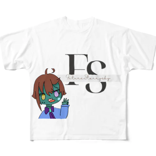 女の子ゾンビ🧟‍♀️ フルグラフィックTシャツ