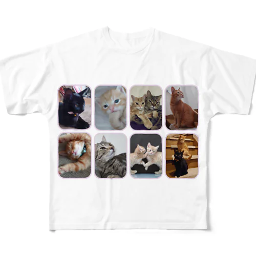 にゃんこ大集合 All-Over Print T-Shirt
