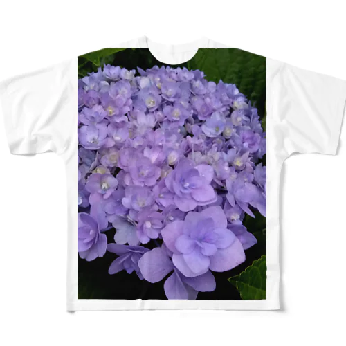 紫陽花（紫） All-Over Print T-Shirt