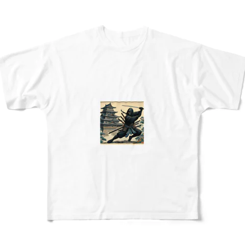 Shadow Dance: Ninja and the Old Castle -Shinobi-  All-Over Print T-Shirt