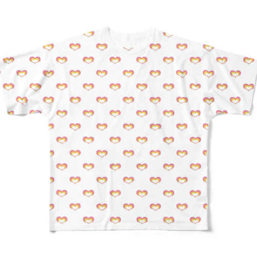 ハート All-Over Print T-Shirt