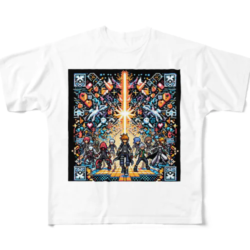 ドット絵 ダークファンタジー All-Over Print T-Shirt