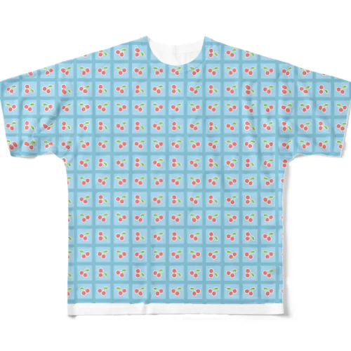 さくらんぼ All-Over Print T-Shirt