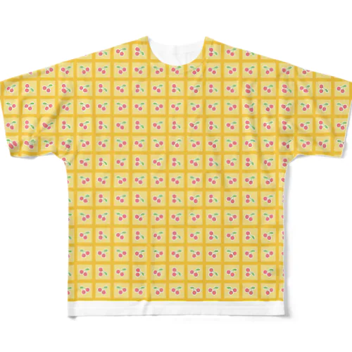 さくらんぼ All-Over Print T-Shirt