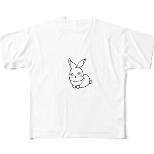 KIDS RABBIT_1 フルグラフィックTシャツ