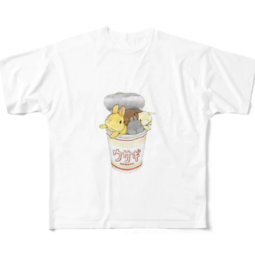 カップヌードルうさちゃん All-Over Print T-Shirt