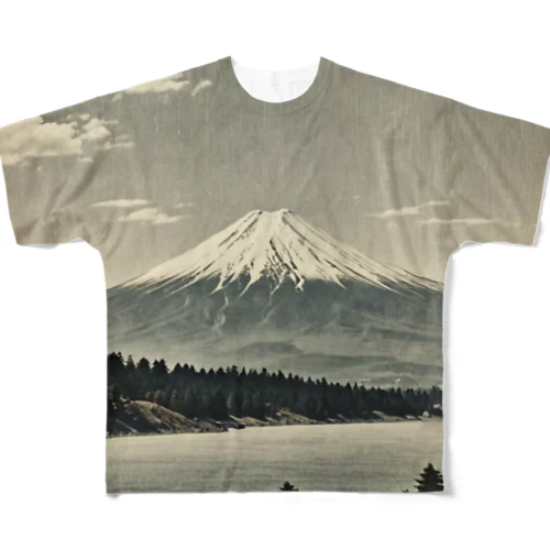 古風な富士山 All-Over Print T-Shirt