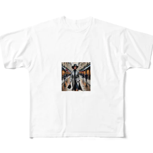 "Inspired by Parisian streets" All-Over Print T-Shirt