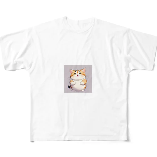 太っちょ猫ボチャ！ All-Over Print T-Shirt