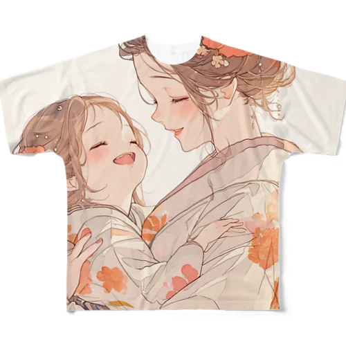 親子の愛　ラフルール　1859 フルグラフィックTシャツ