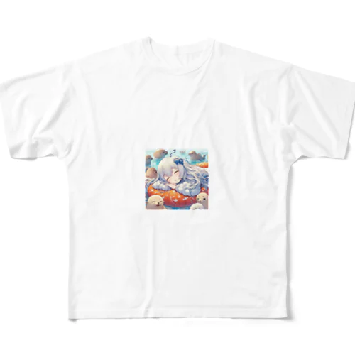 南極でアザラシと夢の中へ All-Over Print T-Shirt