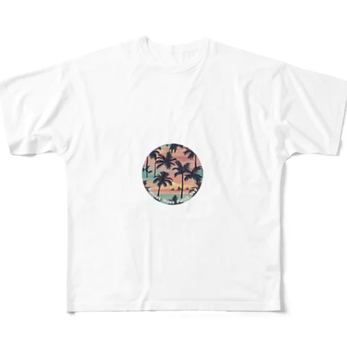 夕暮れの夏 Tシャツ フルグラフィックTシャツ