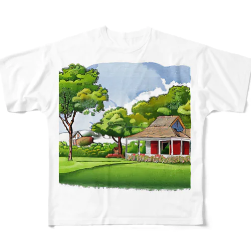 作詩場所の風景 フルグラフィックTシャツ