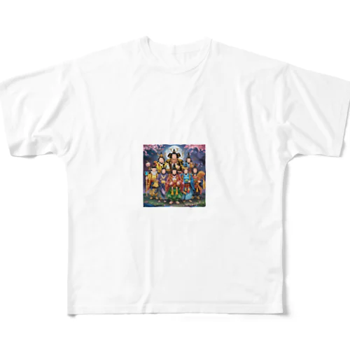 七福神必ず幸運やってきます All-Over Print T-Shirt