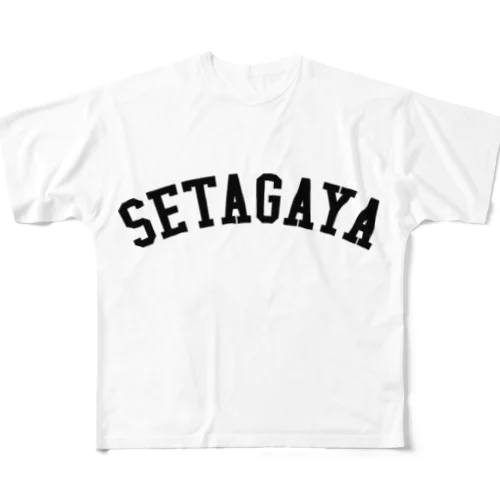 世田谷Tシャツ　ブラックロゴ(setagaya item) All-Over Print T-Shirt