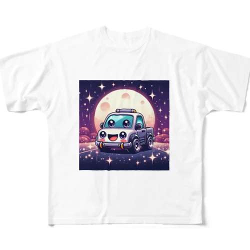 可愛い車キャラクター All-Over Print T-Shirt