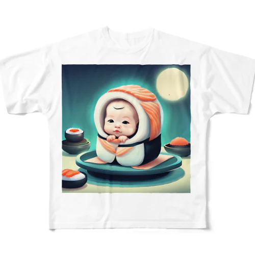 お寿司の赤ちゃん All-Over Print T-Shirt