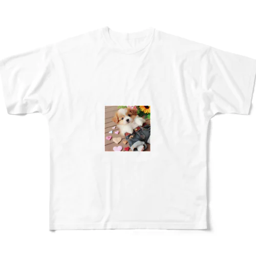 ジーパンがかわいいねー犬には　お似合いかも All-Over Print T-Shirt