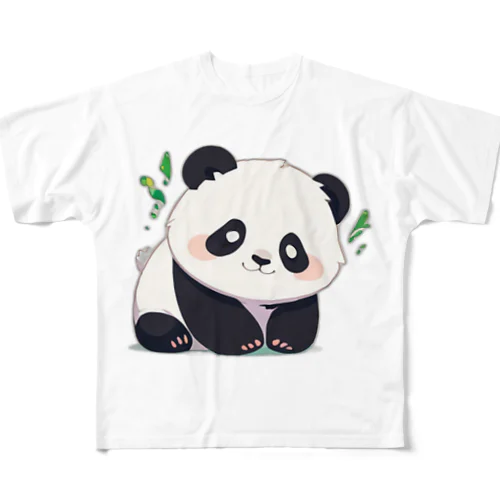 ちびアニマル（パンダ） フルグラフィックTシャツ