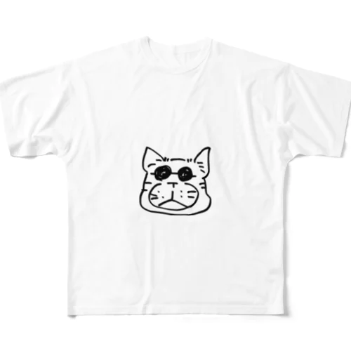 グラサンねこ All-Over Print T-Shirt