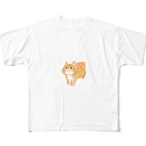 キュートなワクワクねこ All-Over Print T-Shirt