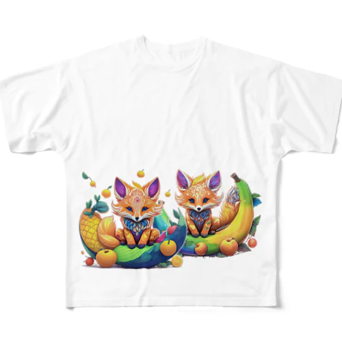 Grimmit（Fox） フルグラフィックTシャツ