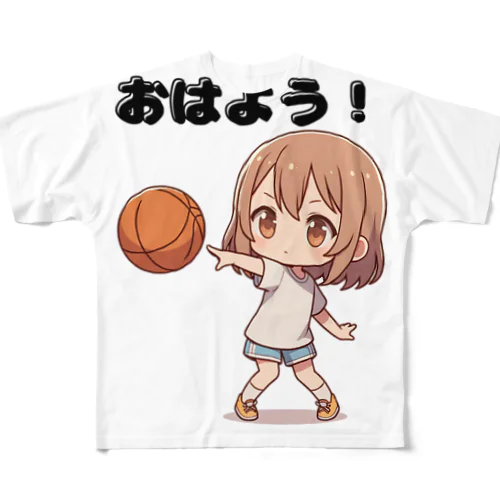 ガールズ バスケット 02 フルグラフィックTシャツ