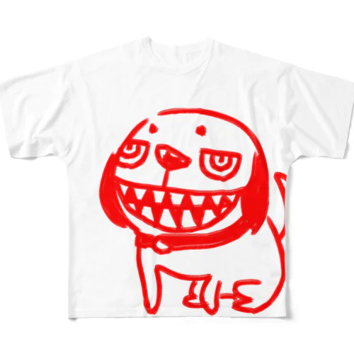 あかいぬ(悪 All-Over Print T-Shirt