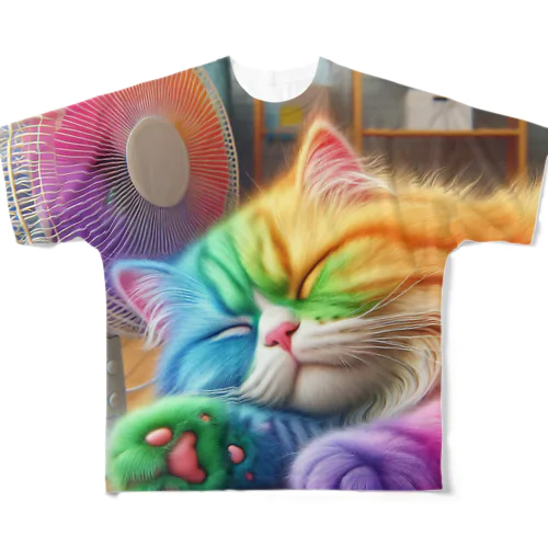 眠りネコ All-Over Print T-Shirt