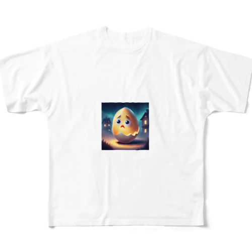 さみしげたまご フルグラフィックTシャツ