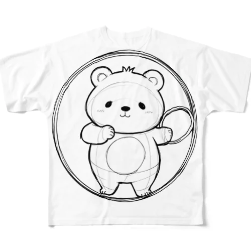 かわいいクマ フルグラフィックTシャツ