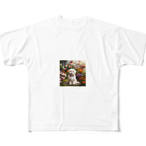 はなを見るわんちゃんー All-Over Print T-Shirt