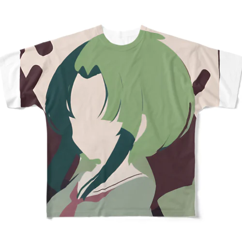 緑の女の子 All-Over Print T-Shirt