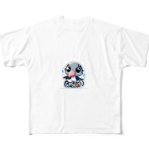 グッバイ・ハシビロコウ キャラクターグッズ:各サイズTシャツ、ロンT、パーカー、トートバッグ、スマホケース、アクリルキーホルダーなど。 All-Over Print T-Shirt
