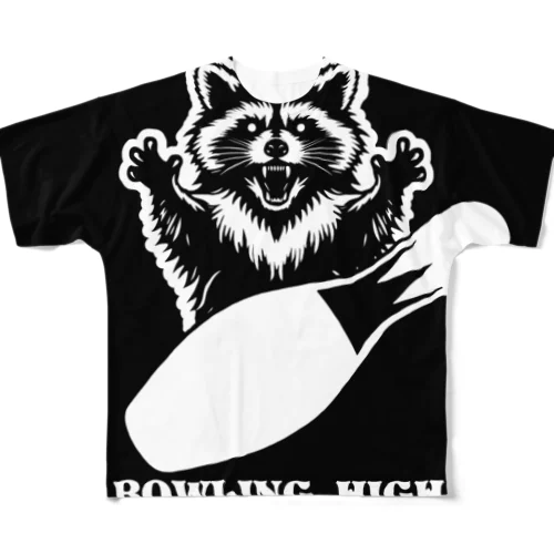 アライグマ(MIYAYU RACCOON) フルグラフィックTシャツ