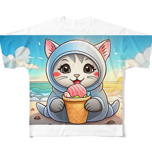 着ぐるみCat★ All-Over Print T-Shirt