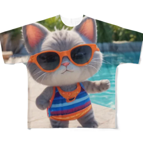 Fun cat ★ フルグラフィックTシャツ