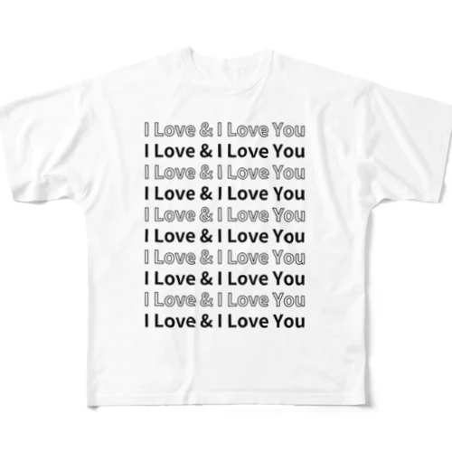 I Love & I Love You All-Over Print T-Shirt