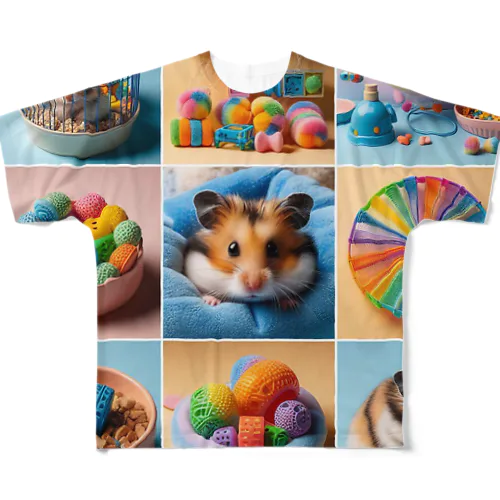 このかわいいハムスターの写真をチェック！ All-Over Print T-Shirt