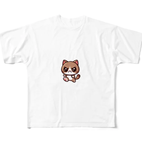 かわいい猫のヤンチャまる2 フルグラフィックTシャツ