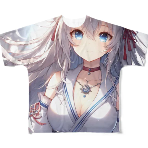 銀髪の女の子6 フルグラフィックTシャツ