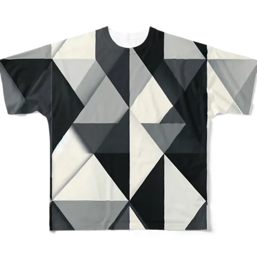 シックなグレーの抽象画 All-Over Print T-Shirt